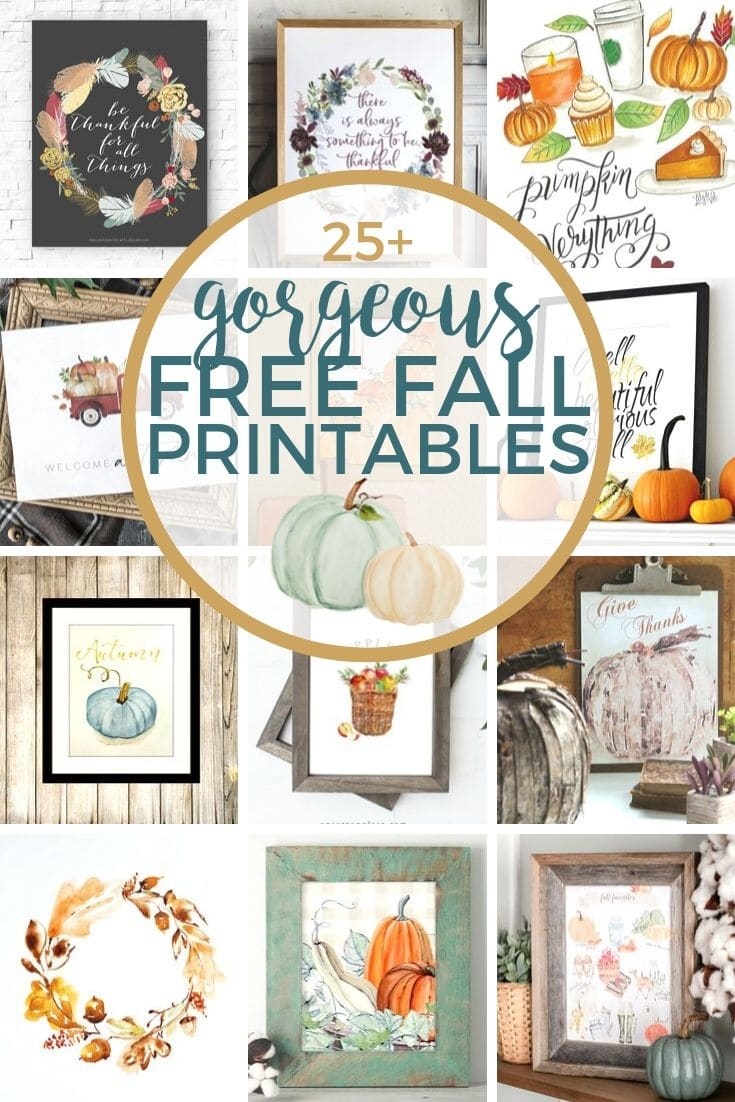 25 FREE Fall Printables To Decorate Your Home 25 FREE Fall Printables To Decorate Your Home