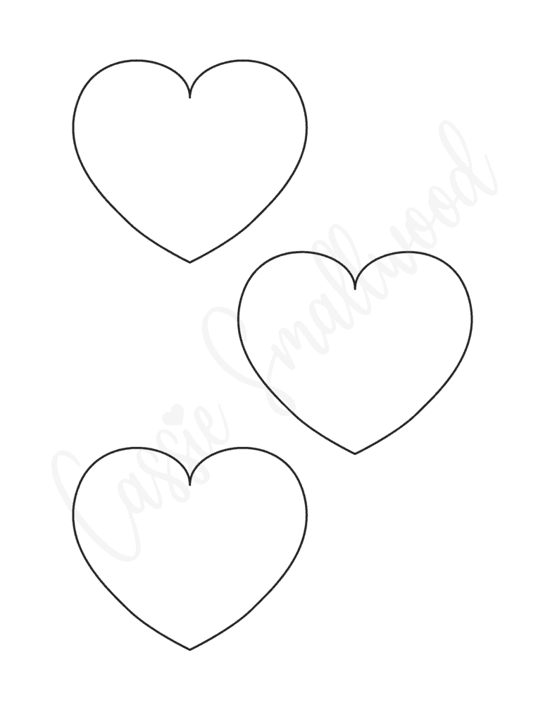 free printable heart shape template