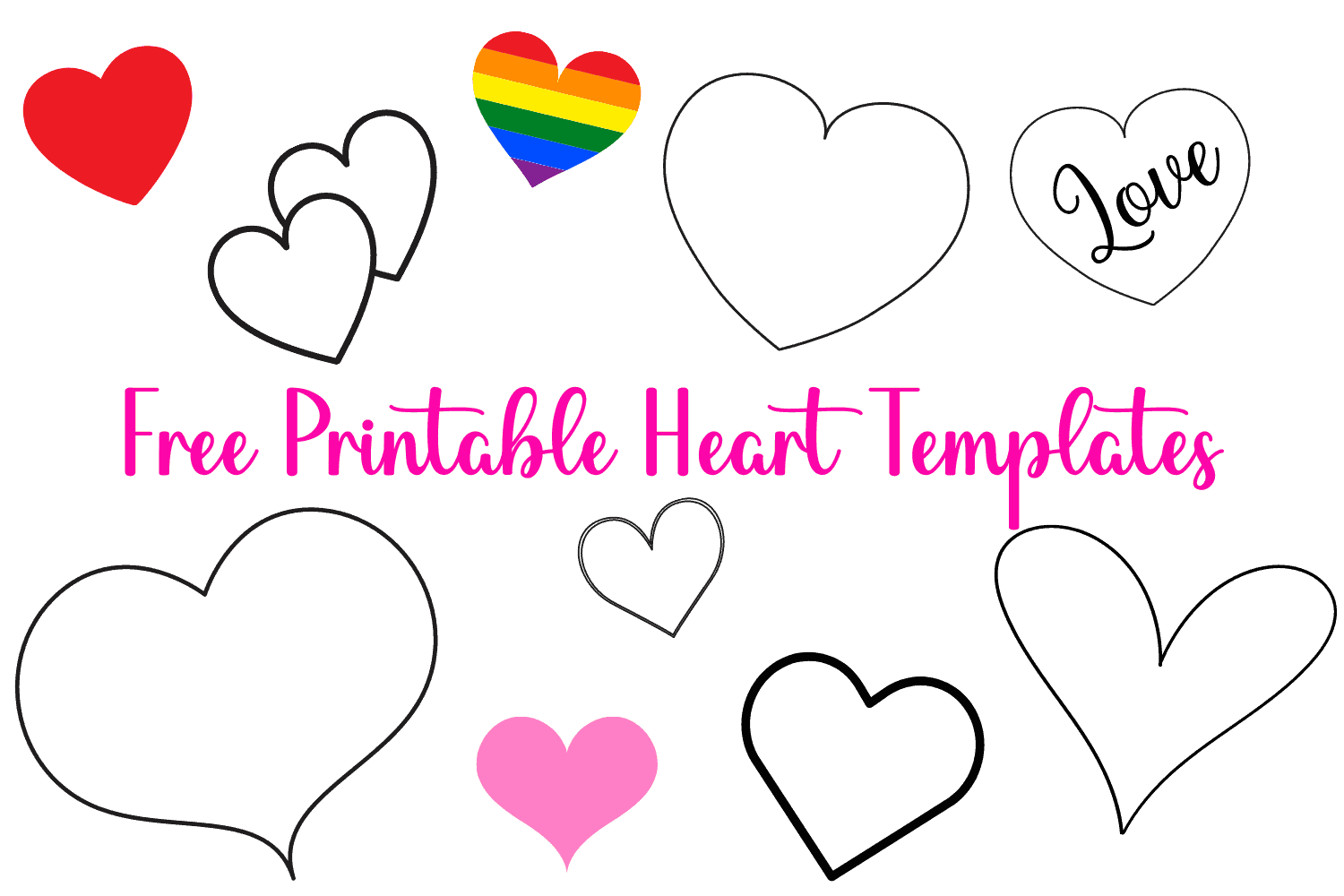 Free Printable Heart Shape Template