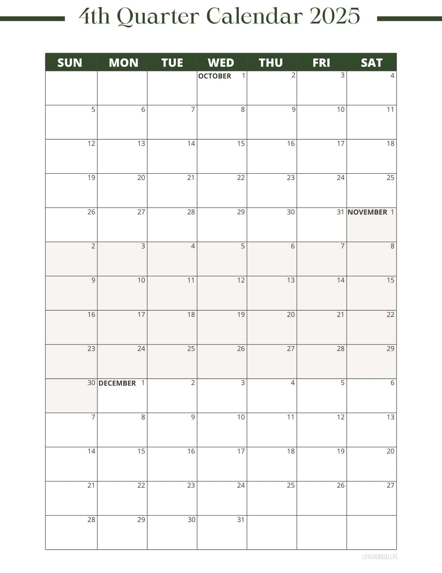 3 Month Calendar Printables 2025 And 2026 Love Our Real Life 3 Month Calendar Printables 2025 And 2026 Love Our Real Life