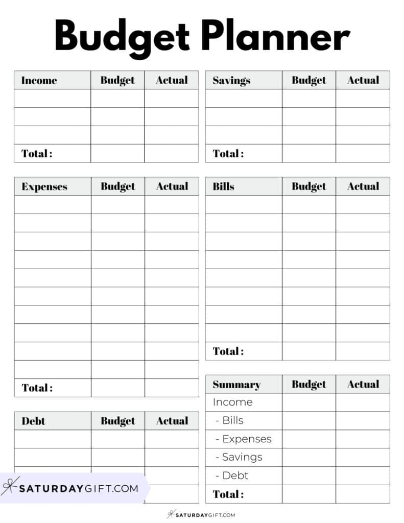37 Budget Planners Trackers Cute Free Printables
