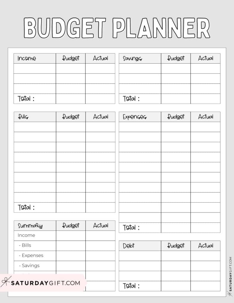 37 Budget Planners Trackers Cute Free Printables