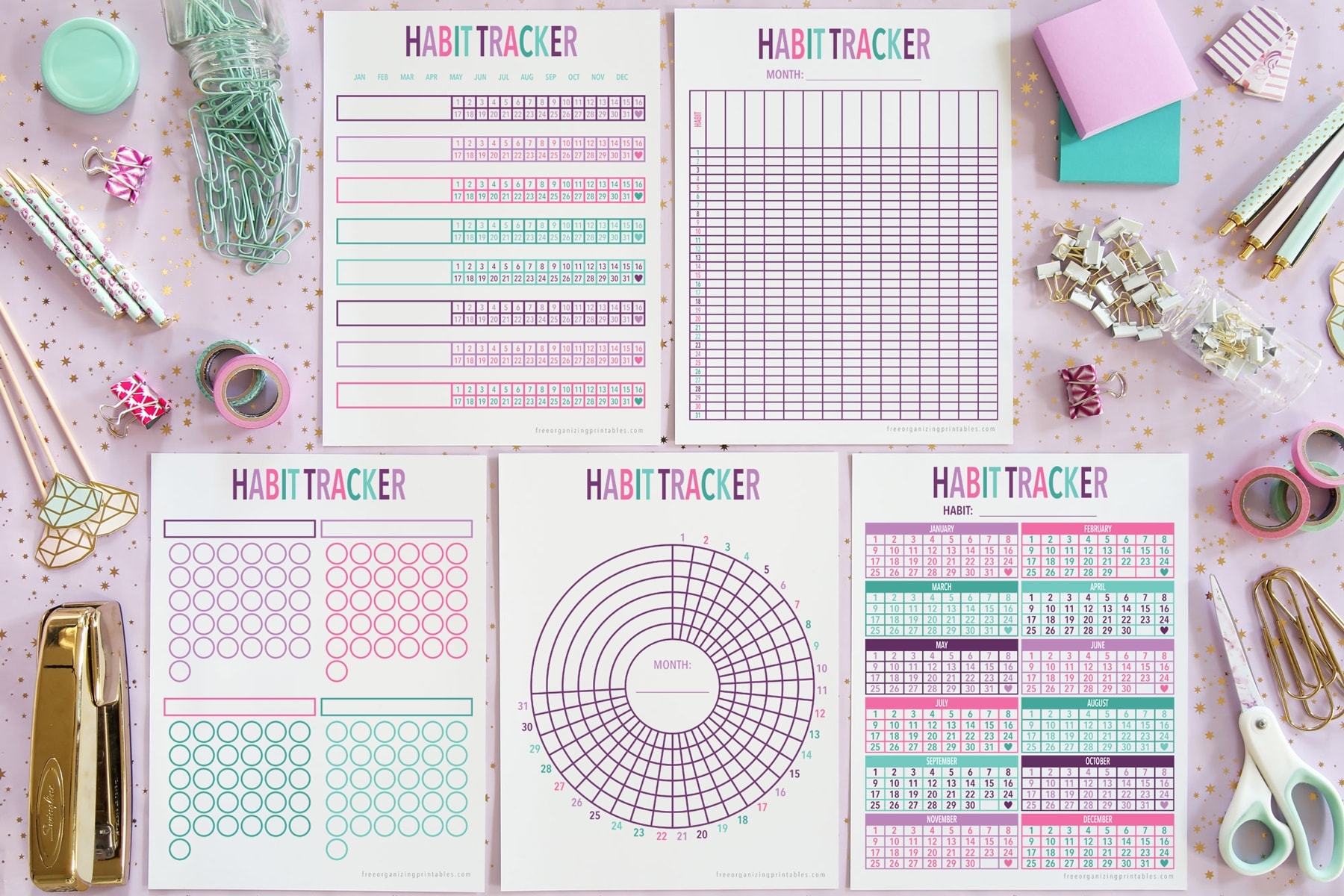 free printable habit trackers