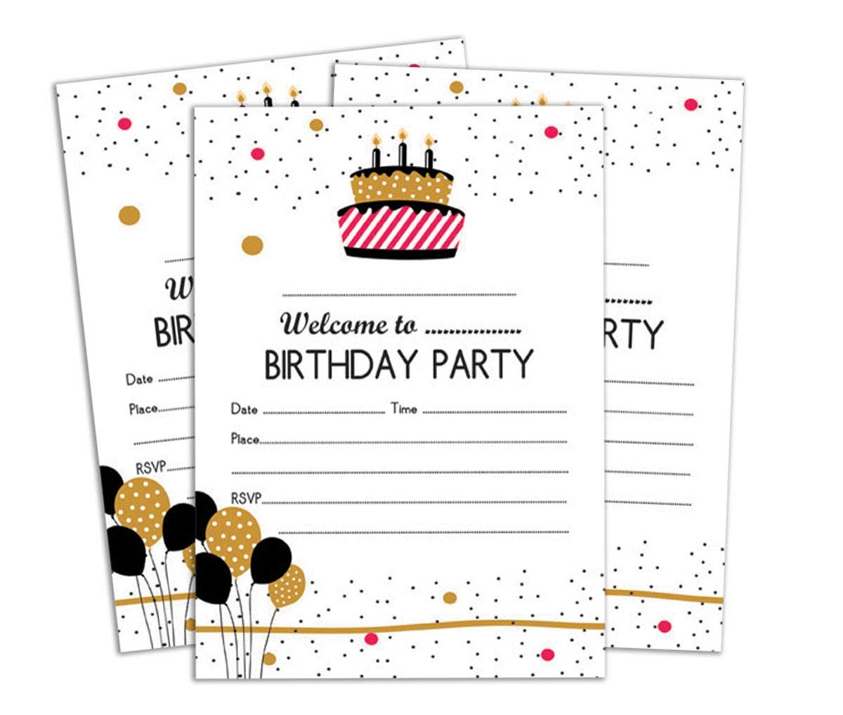 Amazon Darling Souvenir White Birthday Invitation Card Printable Elegant Fill Or Write In Blank Party Invites 28 Pcs 5 X 7 Inches Home Kitchen Amazon Darling Souvenir White Birthday Invitation Card Printable Elegant Fill Or Write In Blank Party Invites 28 Pcs 5 X 7 Inches Home Kitchen
