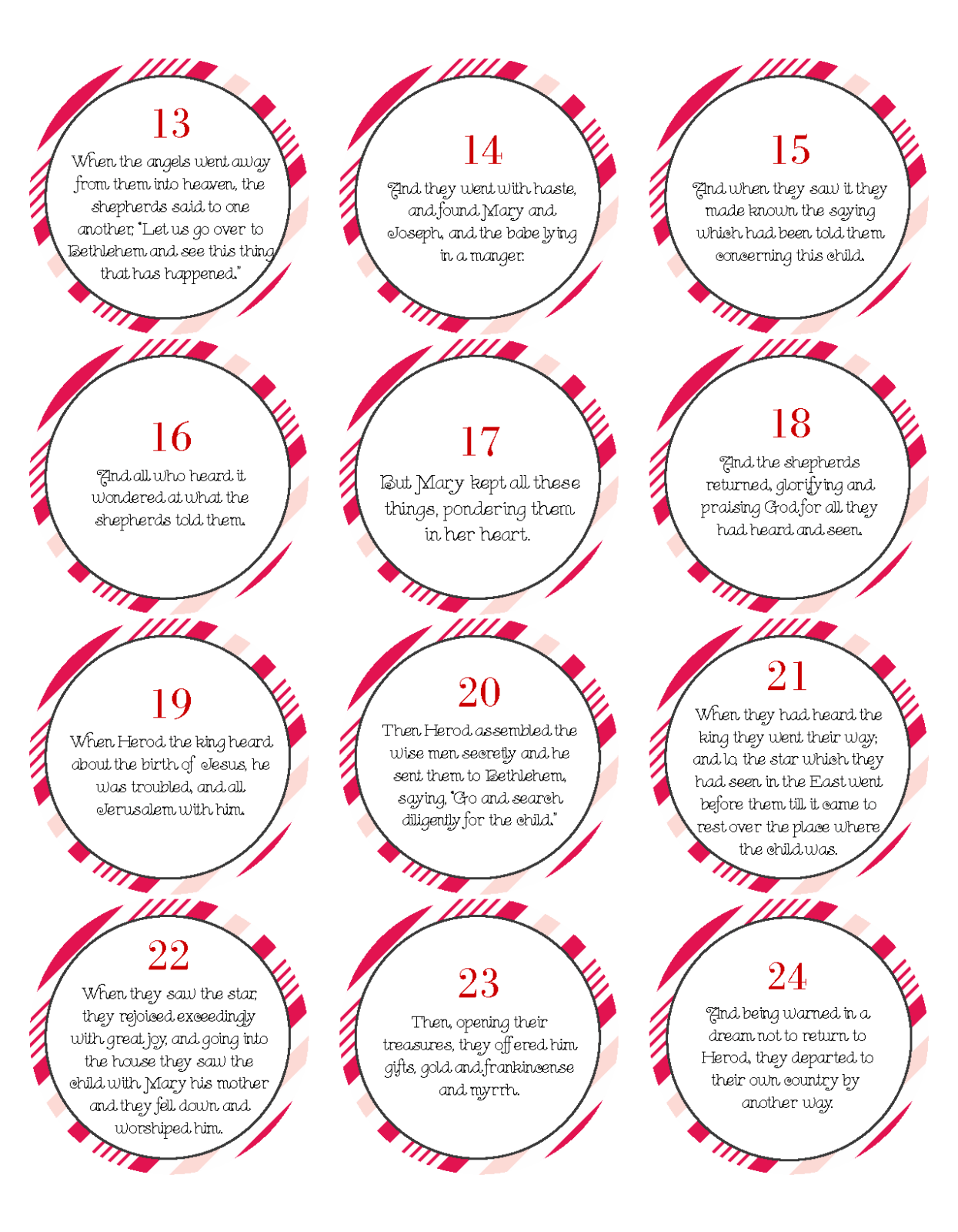 Biblical Advent Calendar Free Printable The Party Teacher