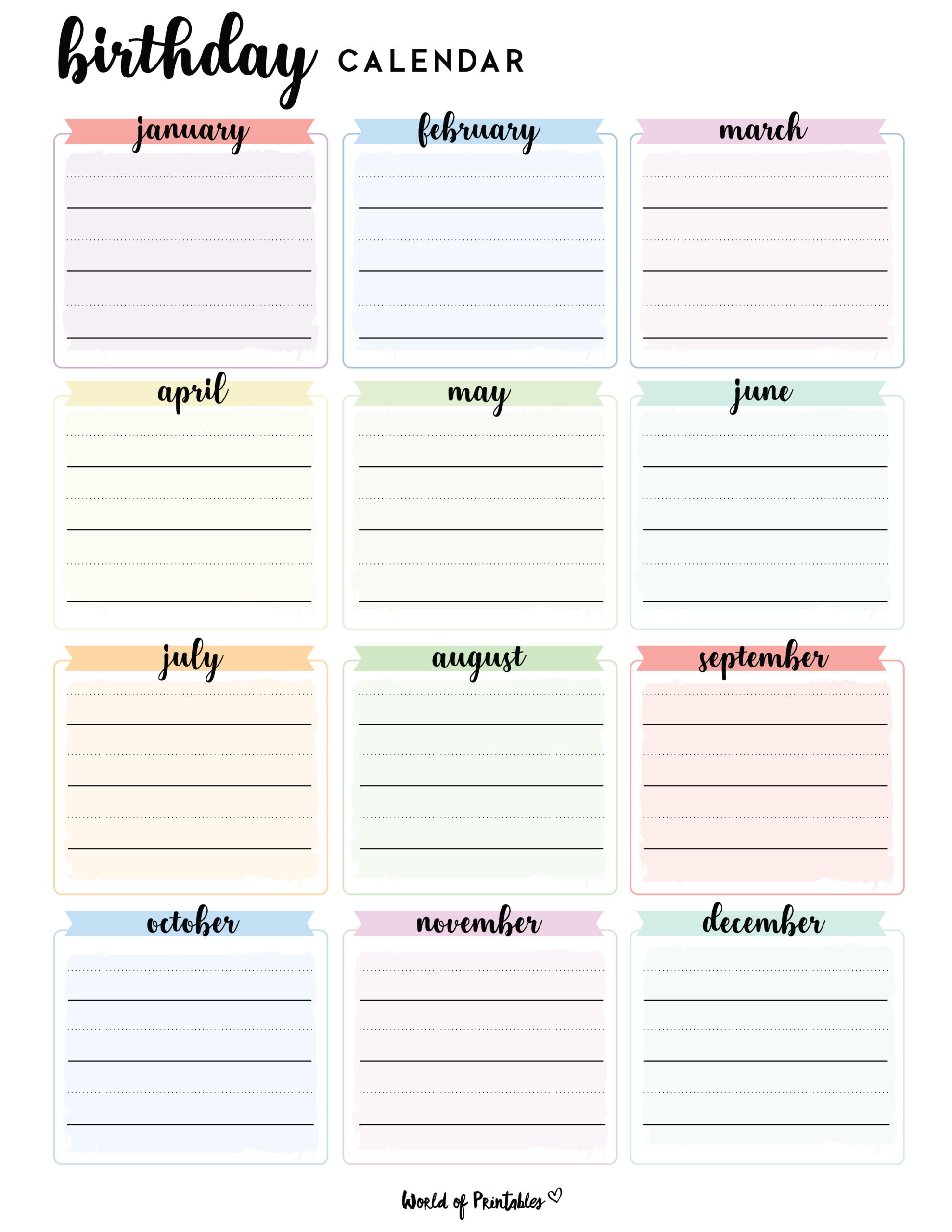 free printable office birthday calendar template free printable office birthday calendar template