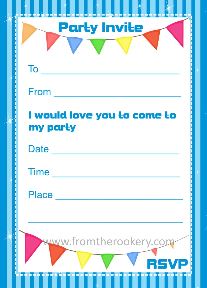 Birthday Party Printable Invitations