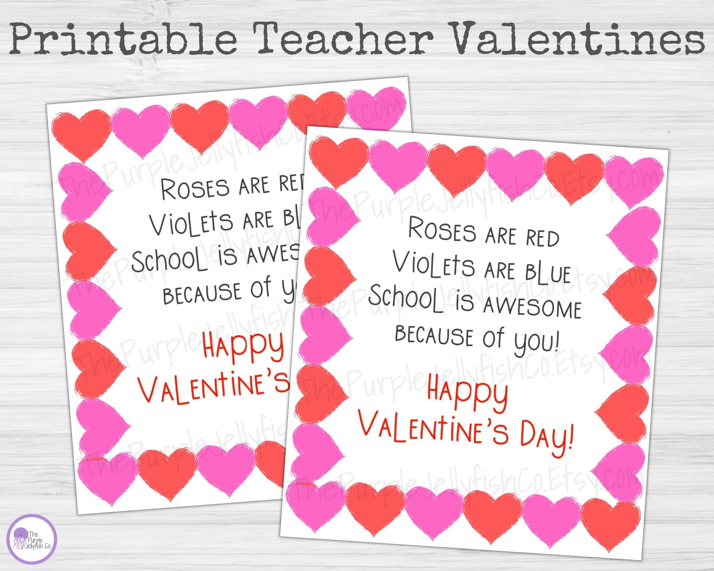 Buy Teacher Valentines Printable Valentine s Day Appreciation Valentine Gift Tag For Teachers School Employee Valentine PTA PTO Valentine Online In India Etsy