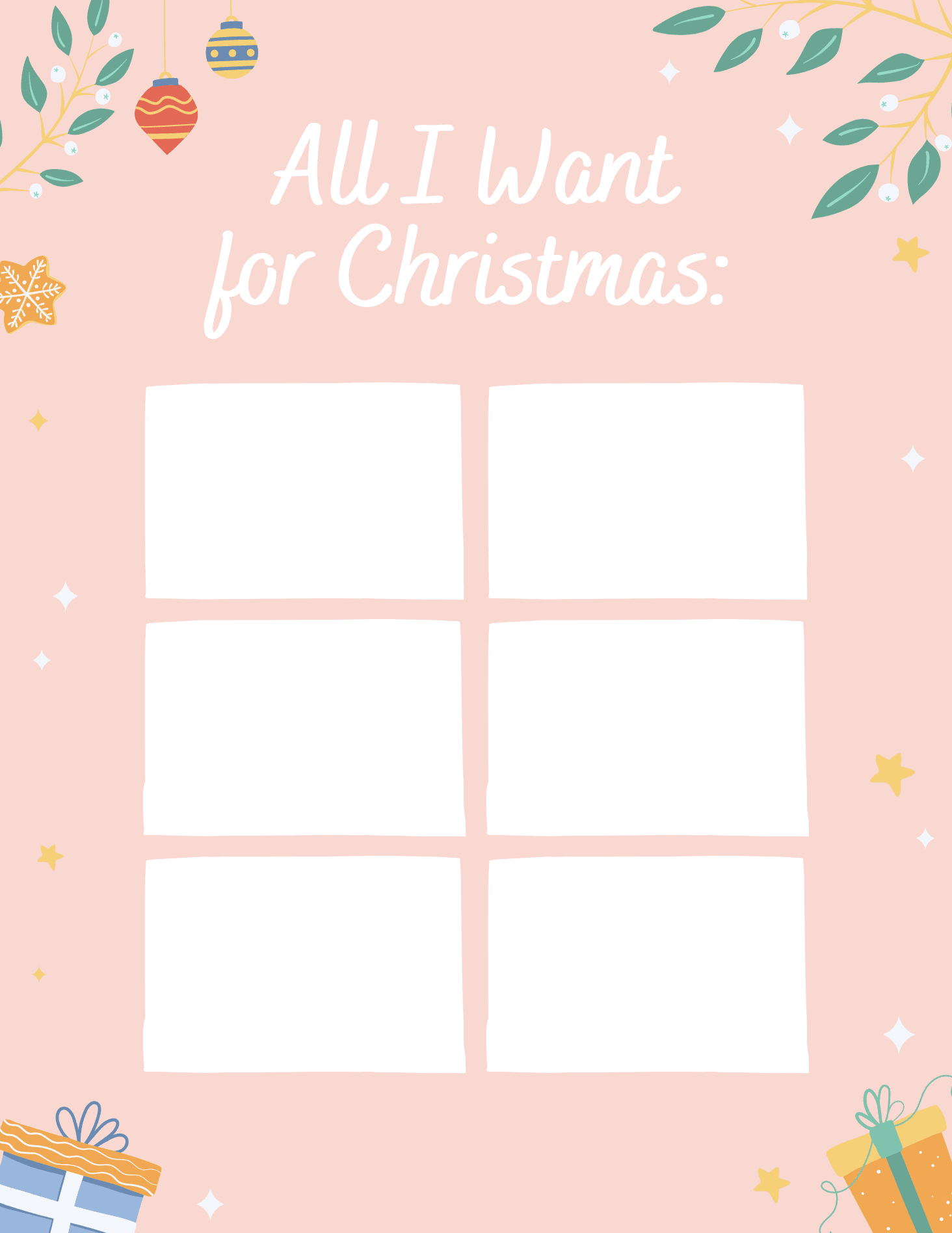 Christmas List Template 9 FREE Gorgeous Printables Make Life Lovely