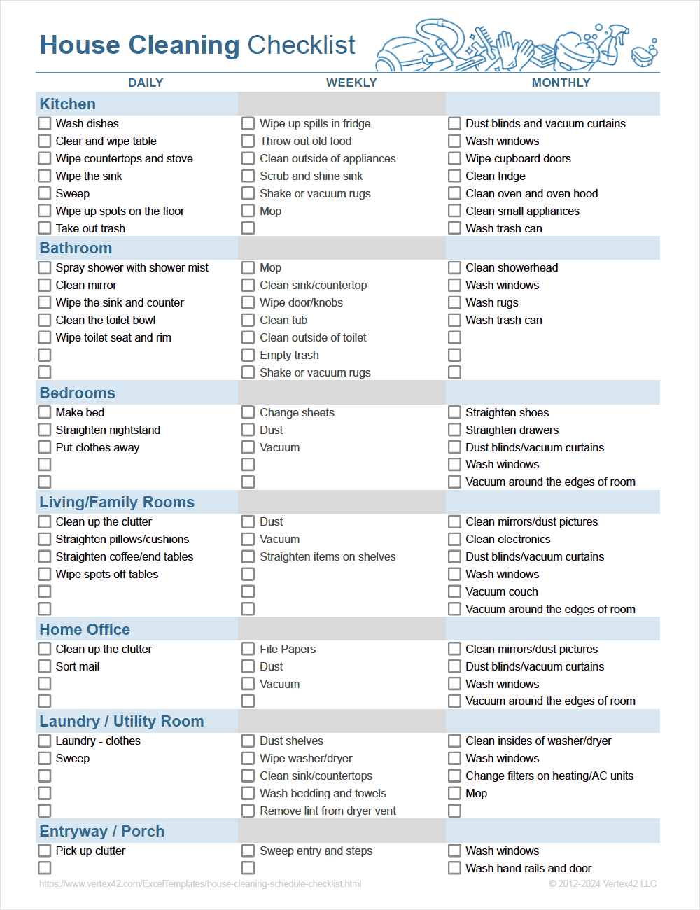 Cleaning Schedule Template Printable House Cleaning Checklist Cleaning Schedule Template Printable House Cleaning Checklist