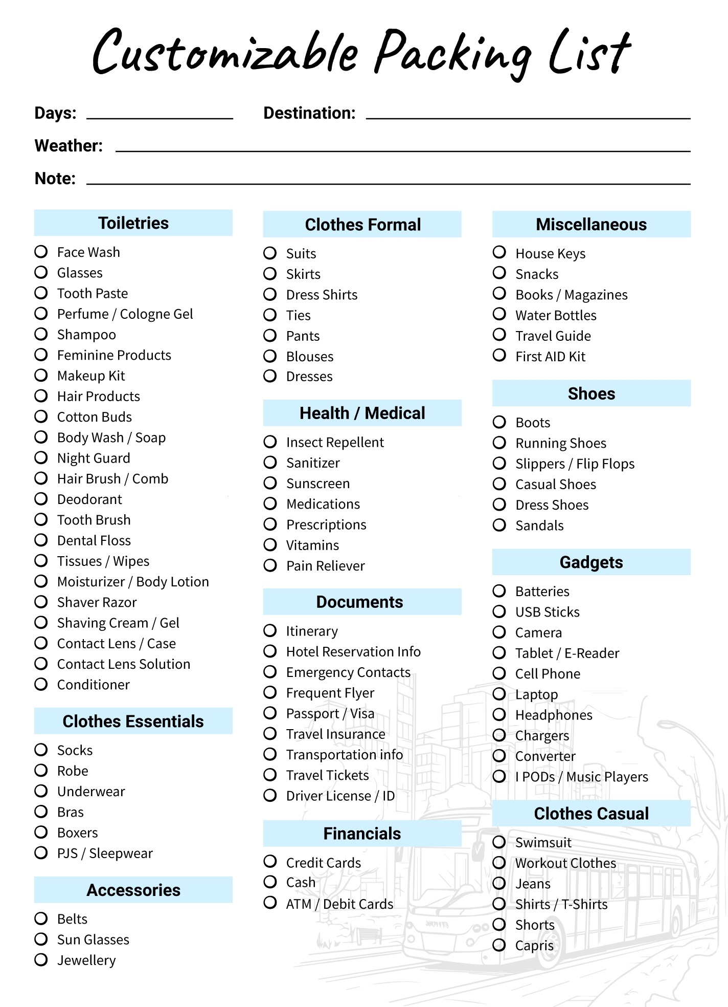 Customizable Packing List Free Google Docs Template Gdoc io Customizable Packing List Free Google Docs Template Gdoc io