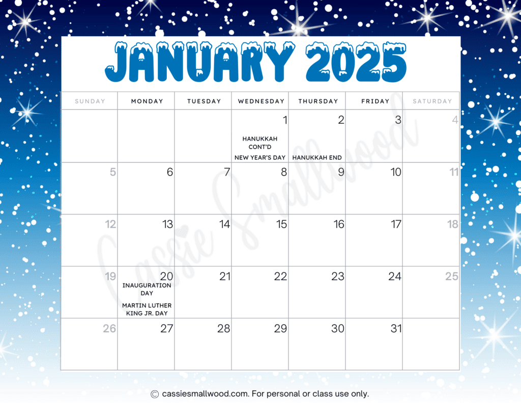 Cute 2025 Free Printable Monthly Calendars Cassie Smallwood Cute 2025 Free Printable Monthly Calendars Cassie Smallwood