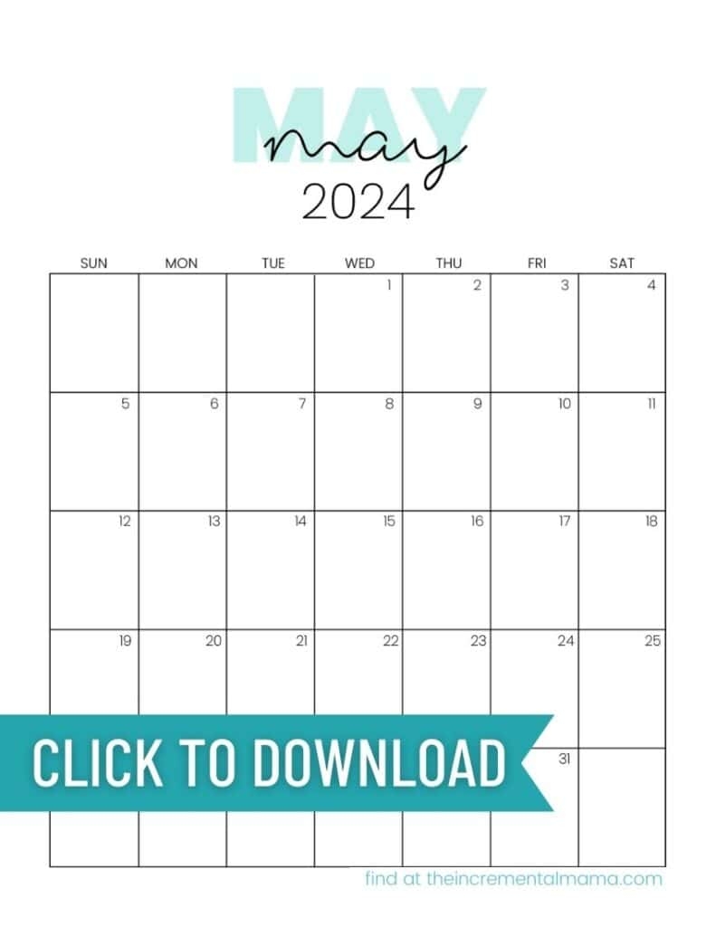 Cute Printable Calendars For 2024 Free Monthly Templates The Incremental Mama