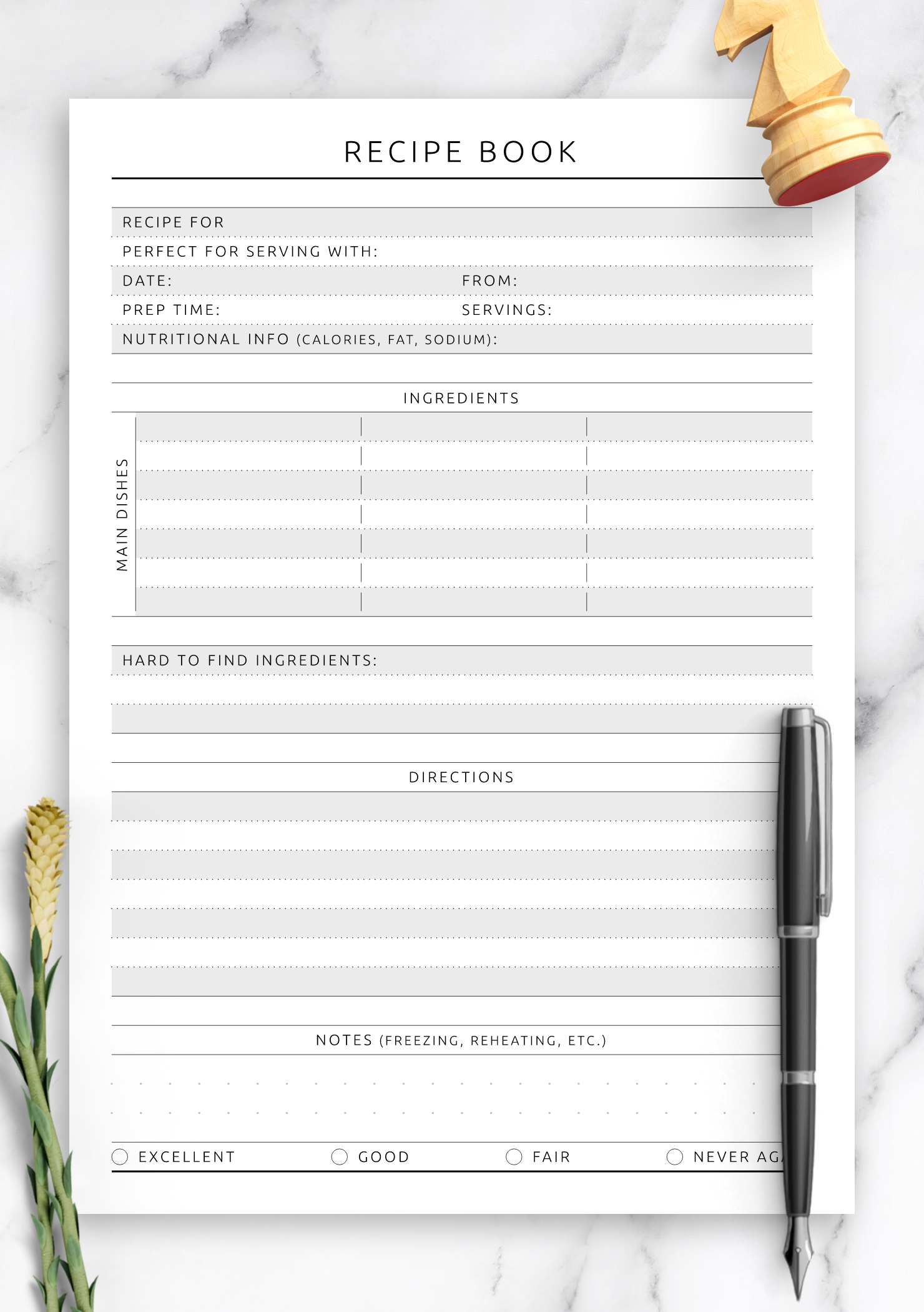 printable recipe book template printable recipe book template