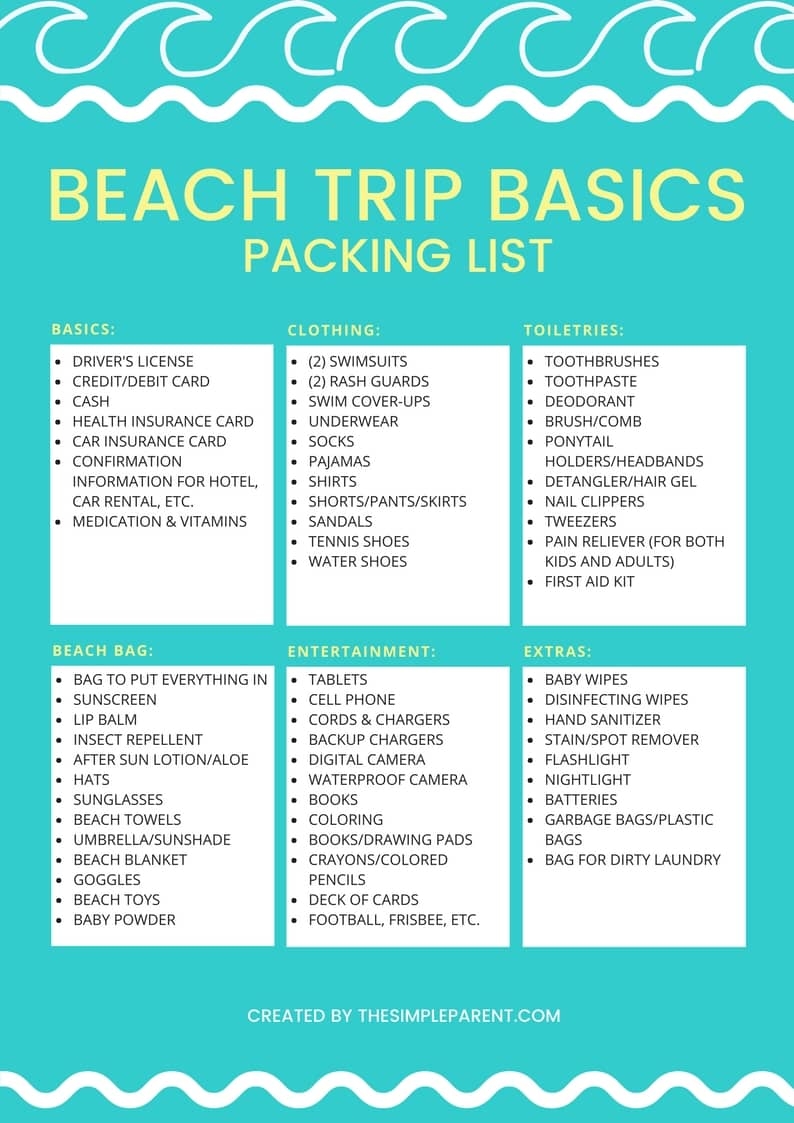 Easy Peasy Packing For The Beach With FREE Printable The Simple Parent Easy Peasy Packing For The Beach With FREE Printable The Simple Parent