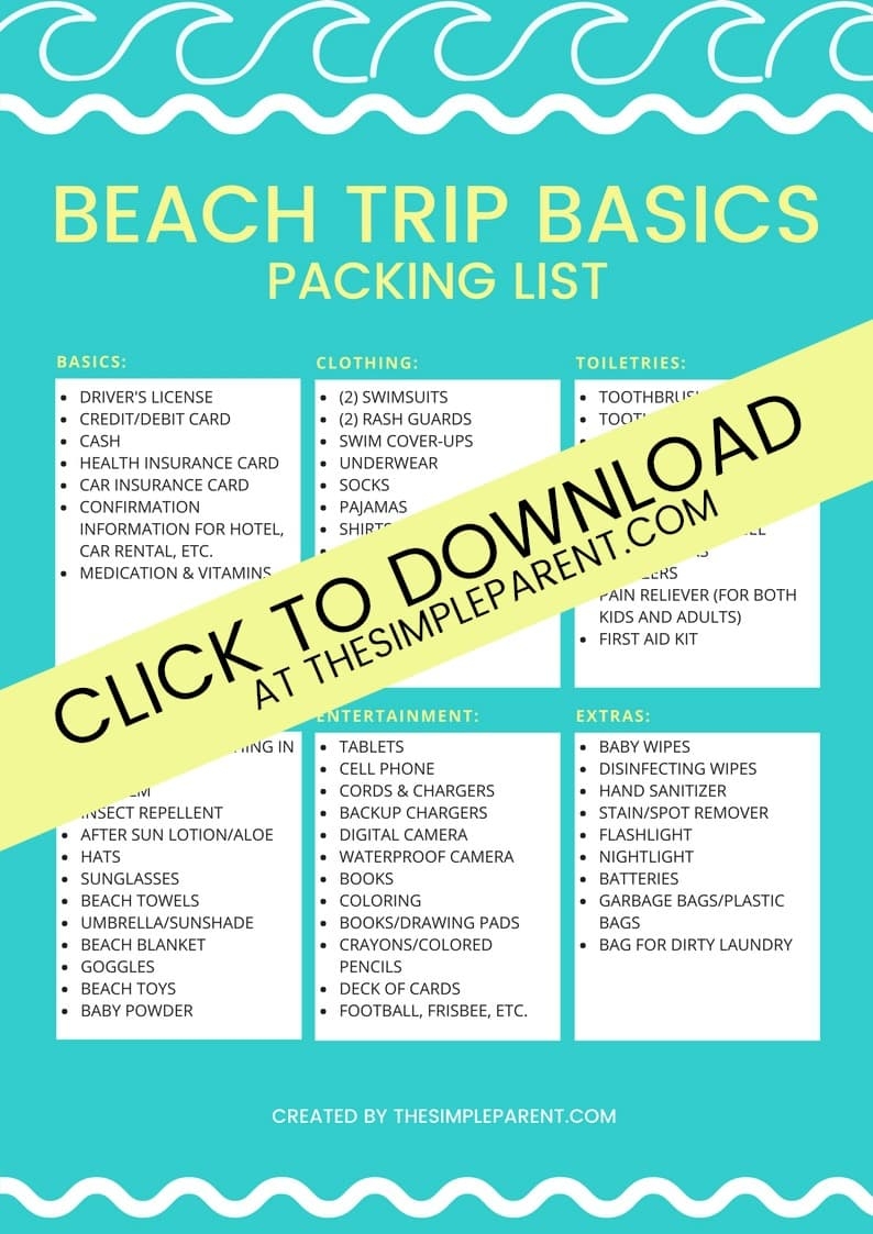 printable packing list for vacation printable packing list for vacation