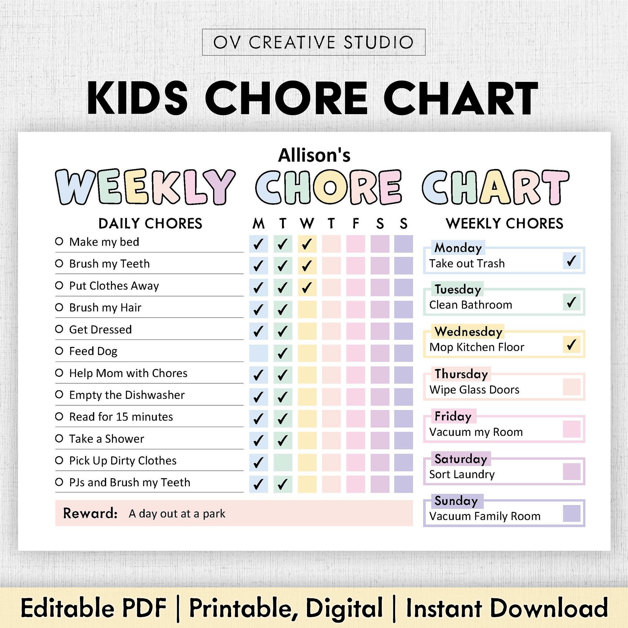childrens chore chart printable childrens chore chart printable