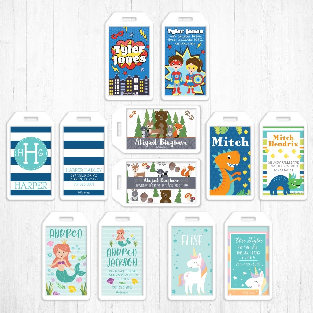 Editable DIY Luggage Tags For Adults Kids