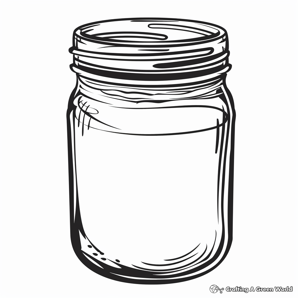 Empty Jar Coloring Pages Free Printable 