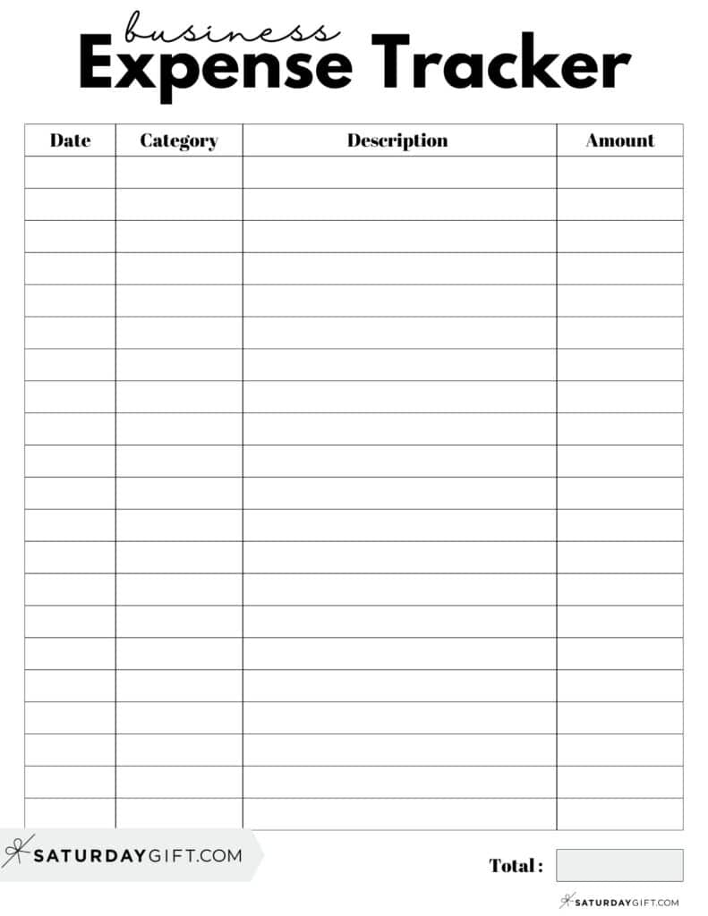 Expense Tracker Printable 26 Cute Free Spending Logs