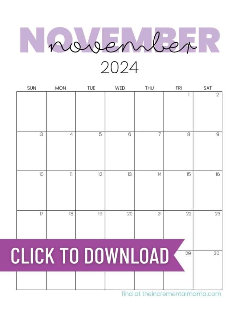 Free 2024 Monthly Calendar Printable Templates The Incremental Mama Free 2024 Monthly Calendar Printable Templates The Incremental Mama