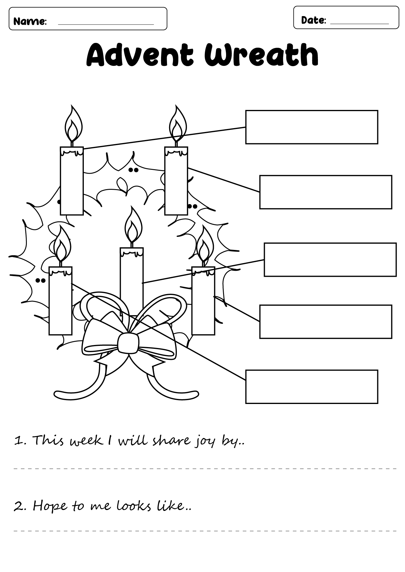 Free Advent Activities Printable Printable Party Favors