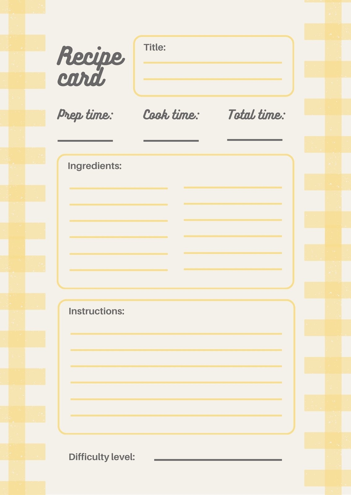 Free Custom Printable Recipe Card Templates Online Canva Free Custom Printable Recipe Card Templates Online Canva