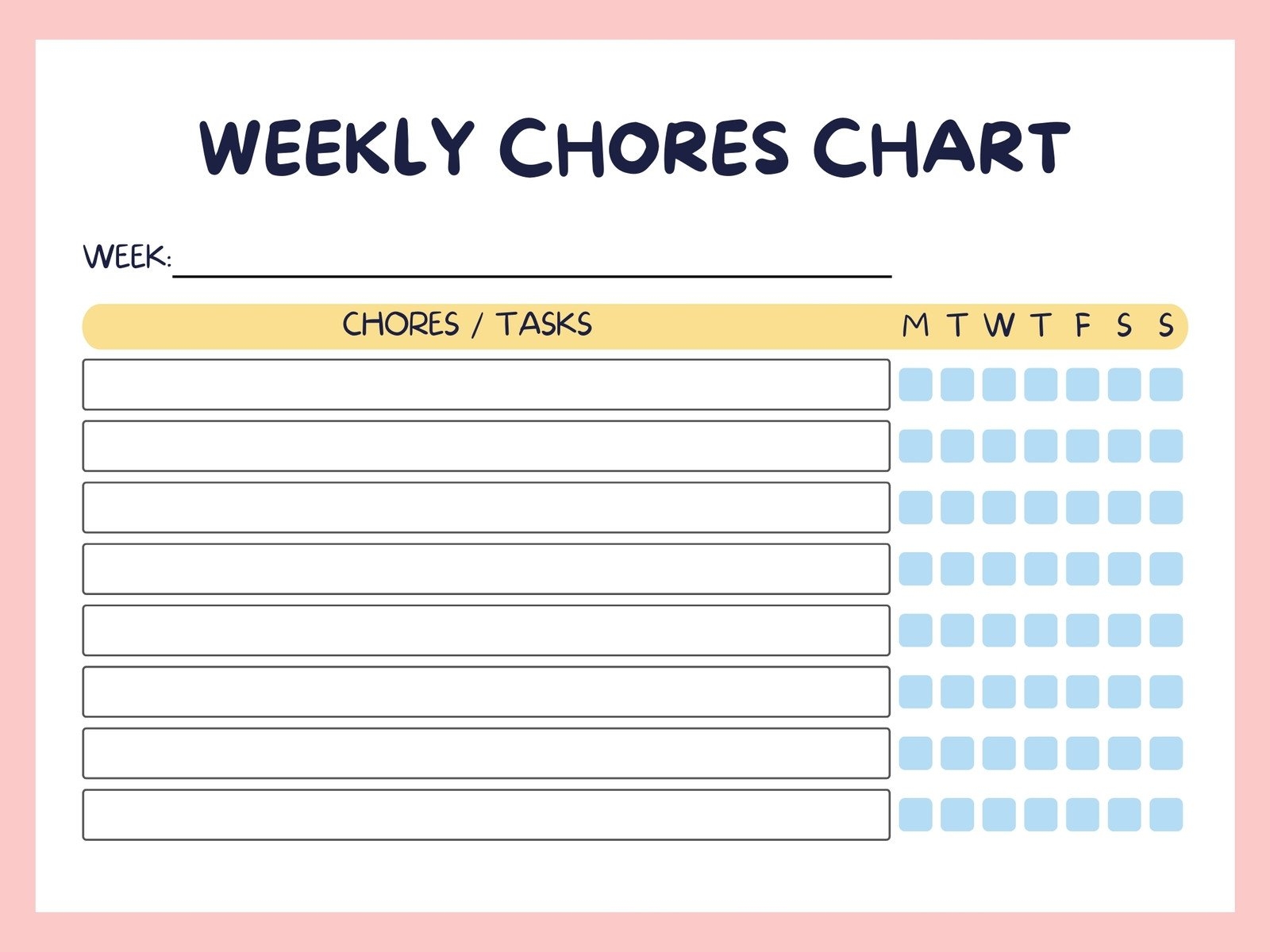 free printable editable chore chart free printable editable chore chart