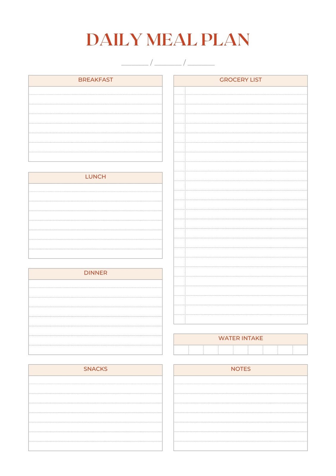 Free Customizable Meal Planner Menu Templates Canva