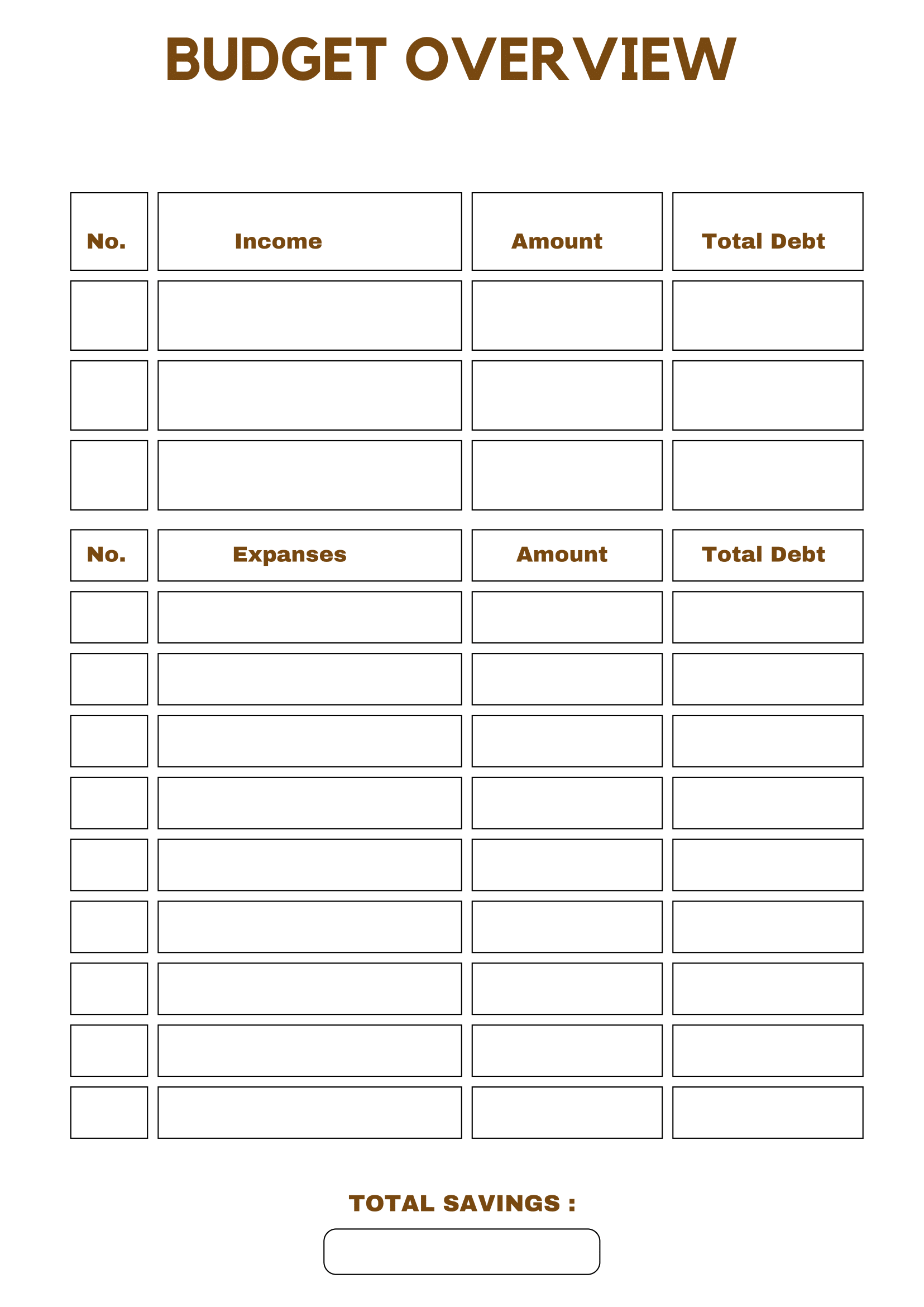free budget forms printable free budget forms printable