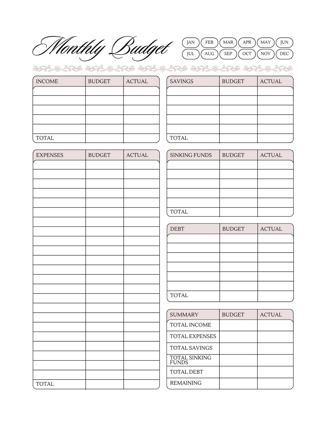 Free Free Printable Monthly Budget Planner Download Free Free Printable Monthly Budget Planner Png Images Free Worksheets On Clipart Library