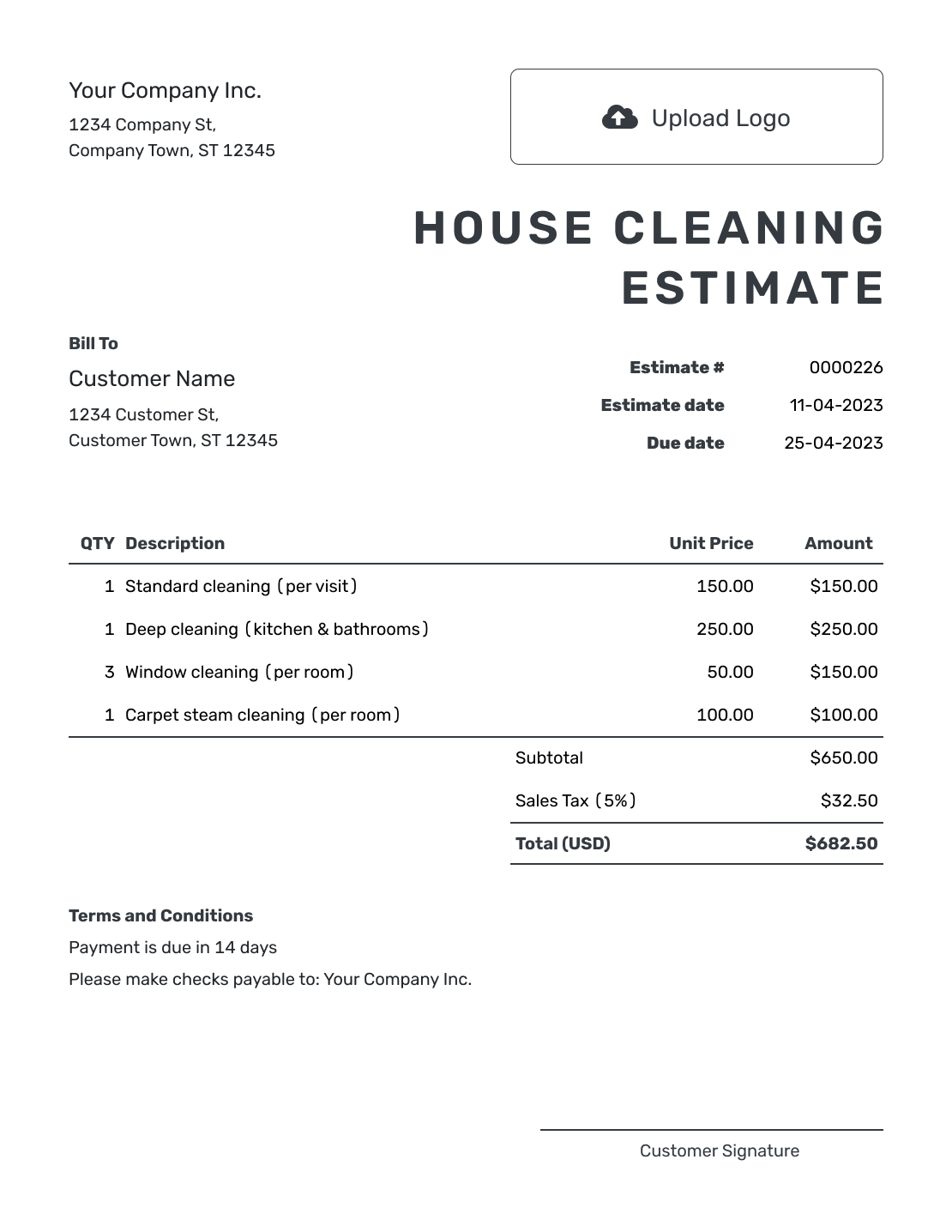 free printable cleaning estimate forms free printable cleaning estimate forms