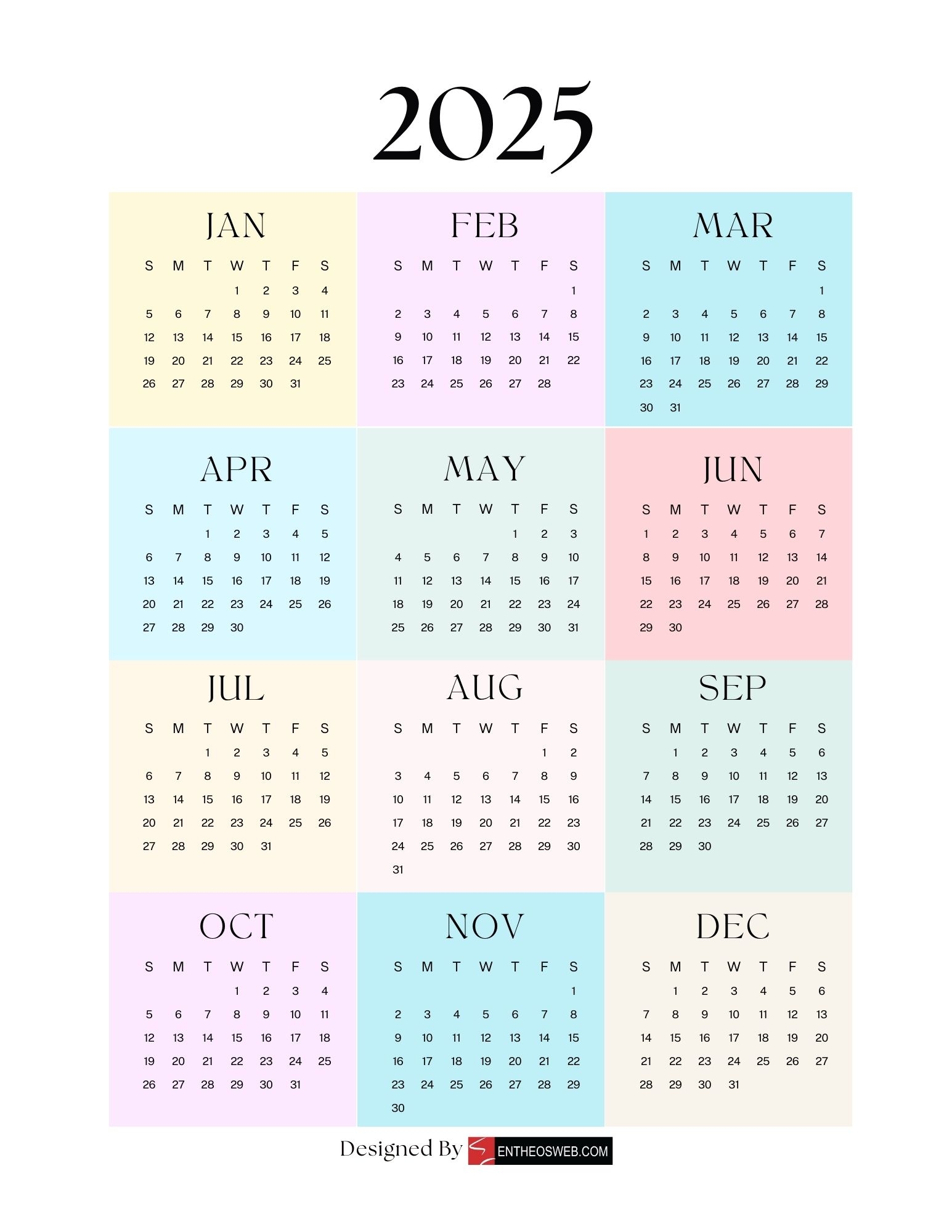 Free Printable 2025 Calendars Free Printable 2025 Calendars EntheosWeb Free Printable 2025 Calendars Free Printable 2025 Calendars EntheosWeb
