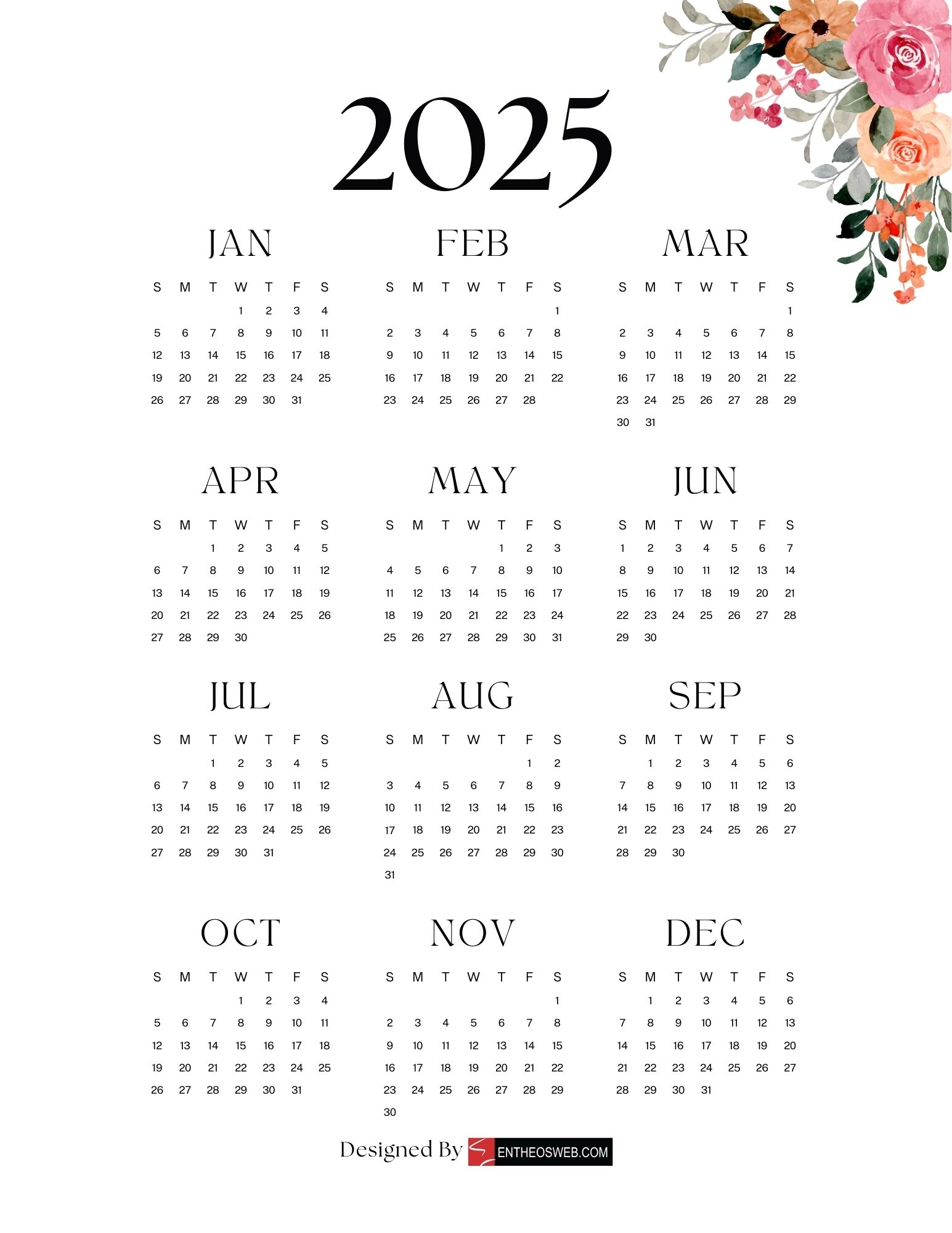Free Printable 2025 Calendars Free Printable 2025 Calendars EntheosWeb Free Printable 2025 Calendars Free Printable 2025 Calendars EntheosWeb