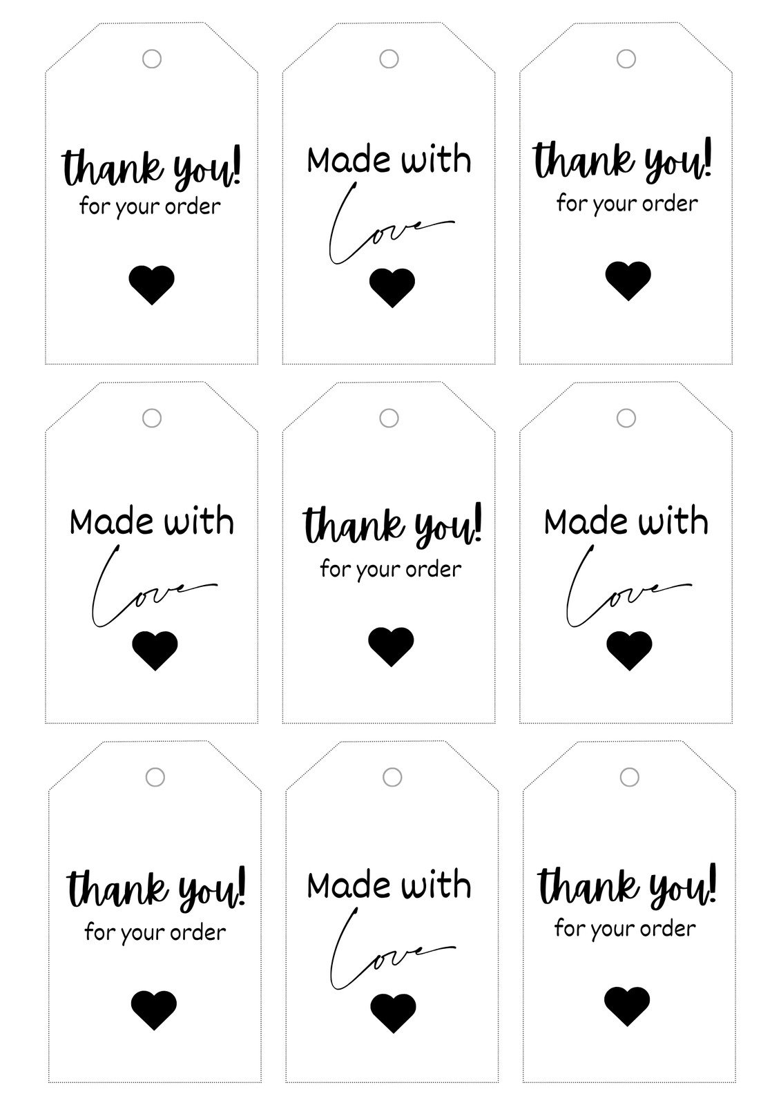 Free Printable Thank You Tags