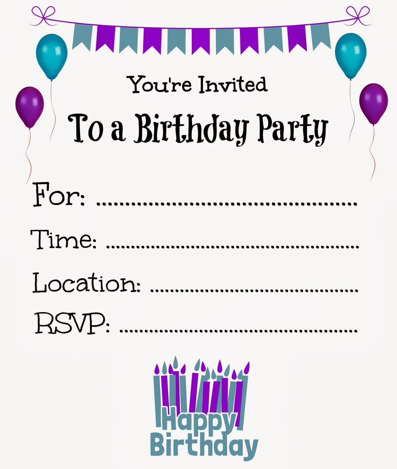 Free Printable Birthday Party Invitations Download Free Printable Birthday Party Invitations Png Images Free Worksheets On Clipart Library