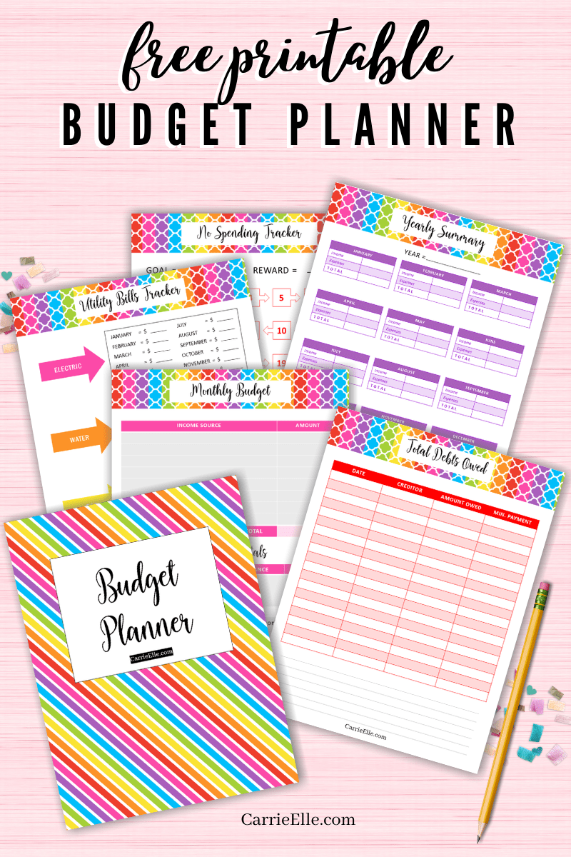free printable budget organizer