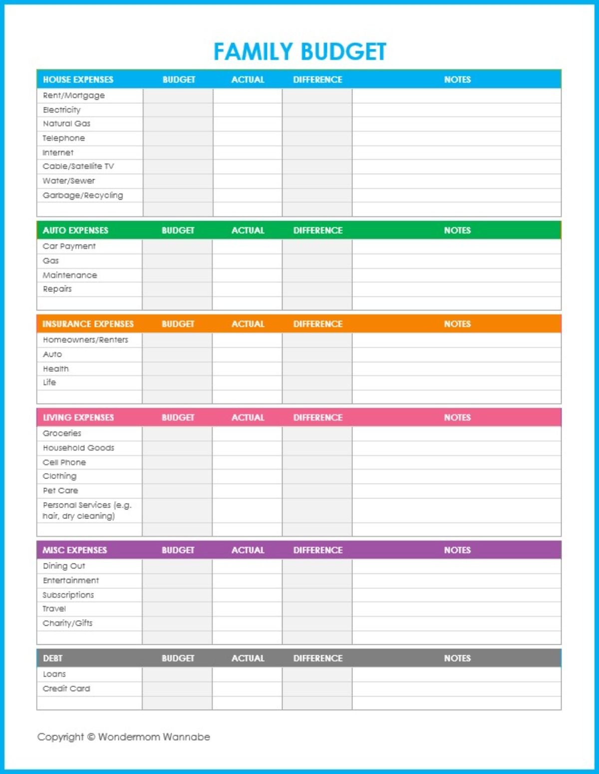 Free Printable Budget Worksheets For Family Finances Worksheets Library Free Printable Budget Worksheets For Family Finances Worksheets Library