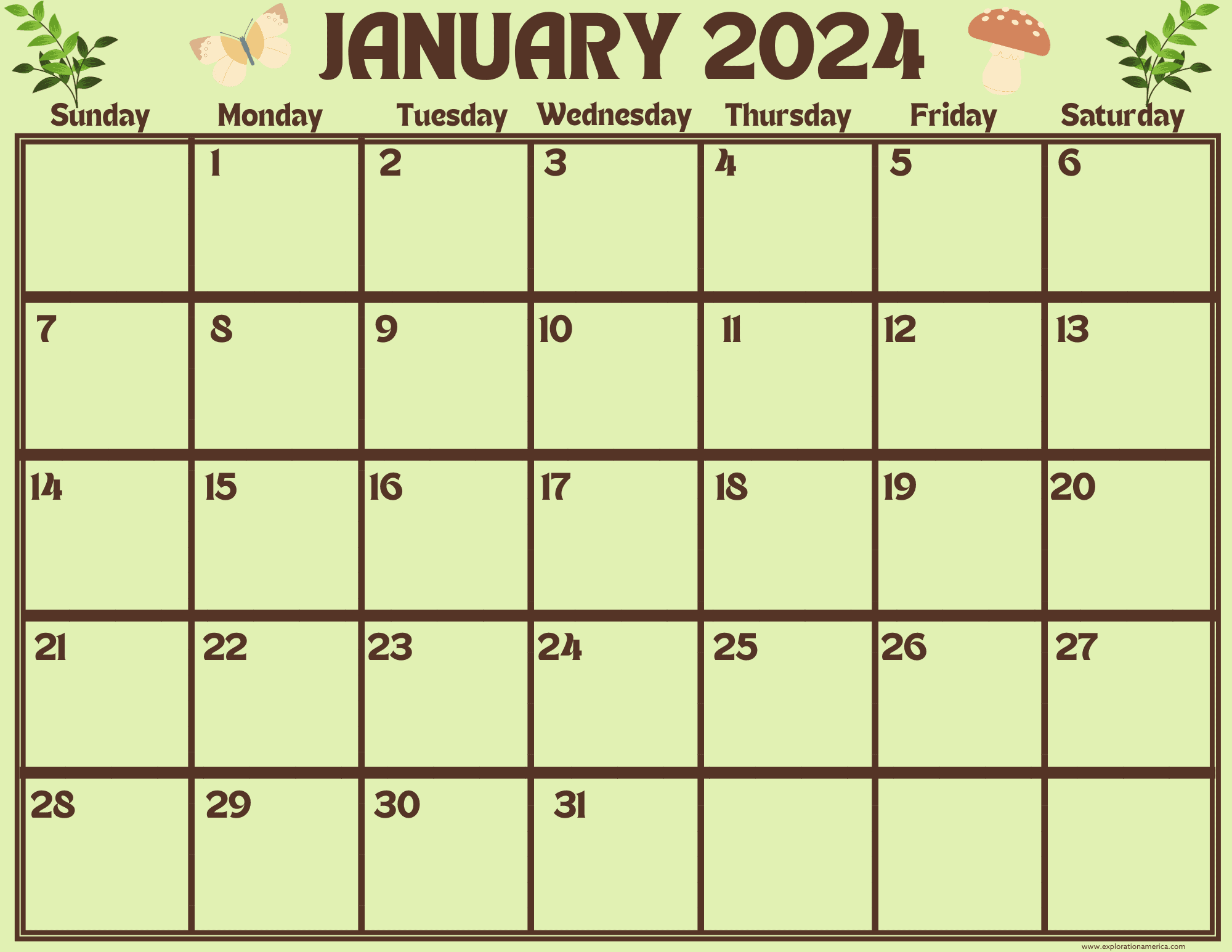 Free Printable Calendar Nature Themed 12 Month Calendar Free Printable Calendar Nature Themed 12 Month Calendar