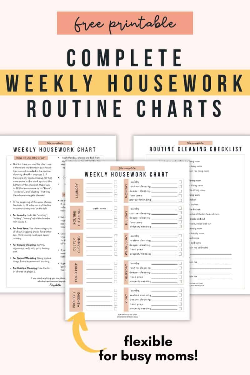 Printable Chore Charts For Adults