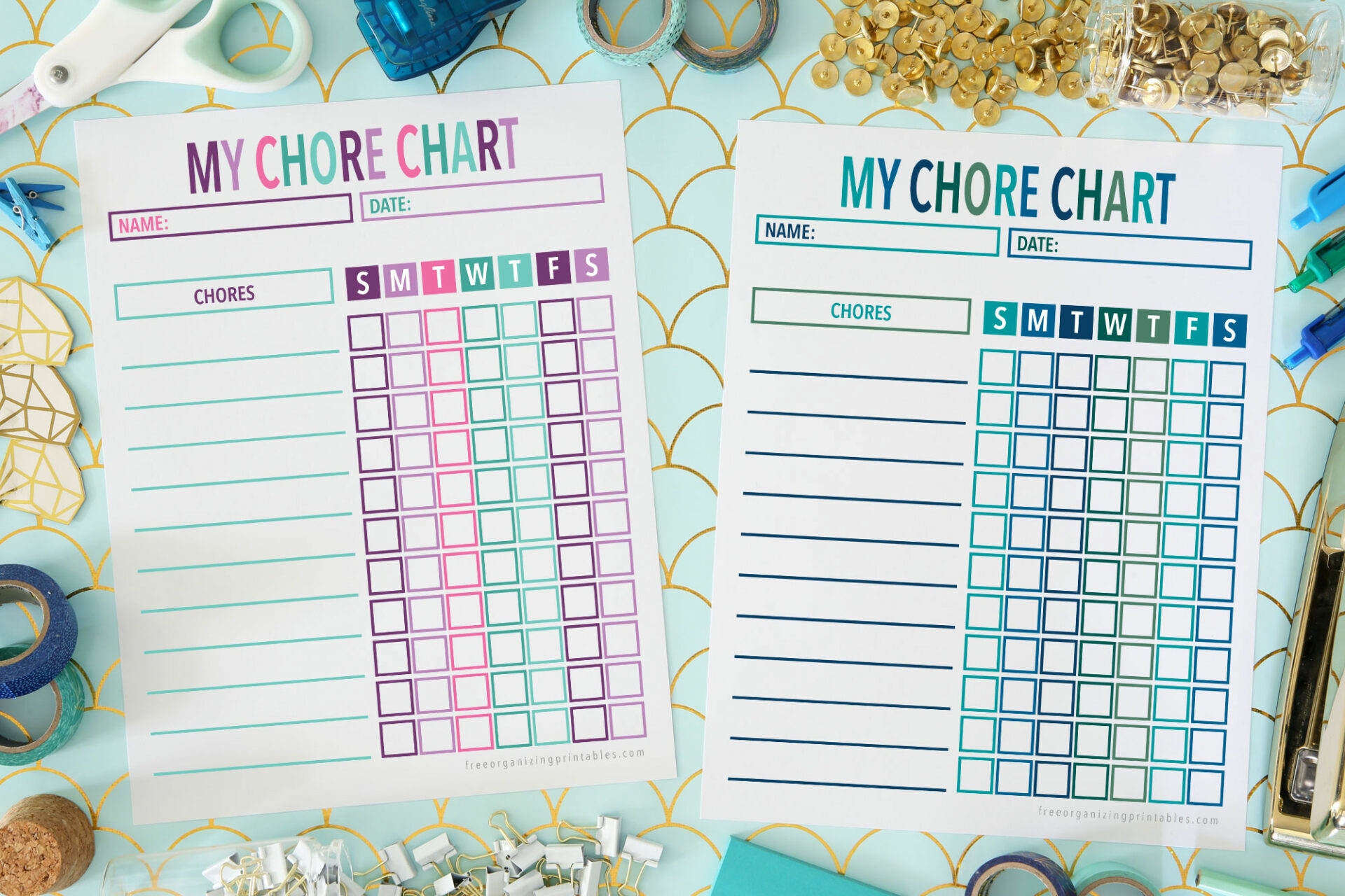 free printable chore list chart