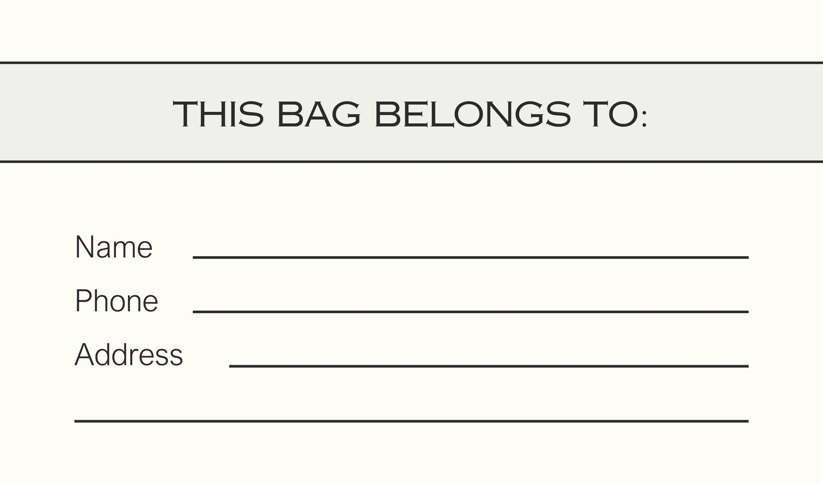 Free Printable Customizable Luggage Tag Templates Worksheets Library