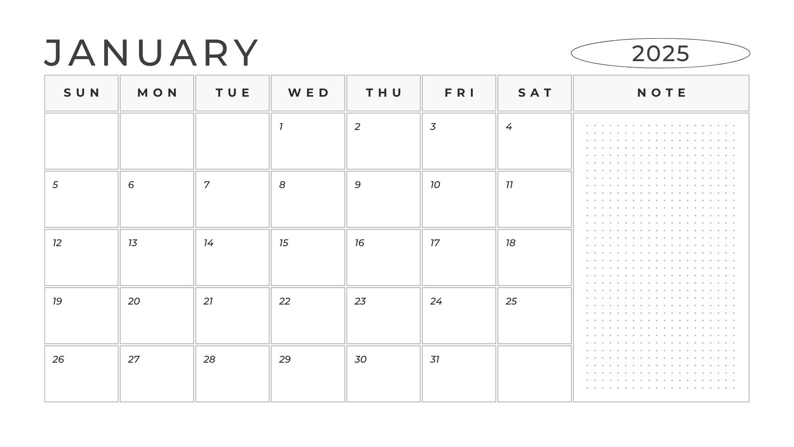 Printable Month By Month Calendar