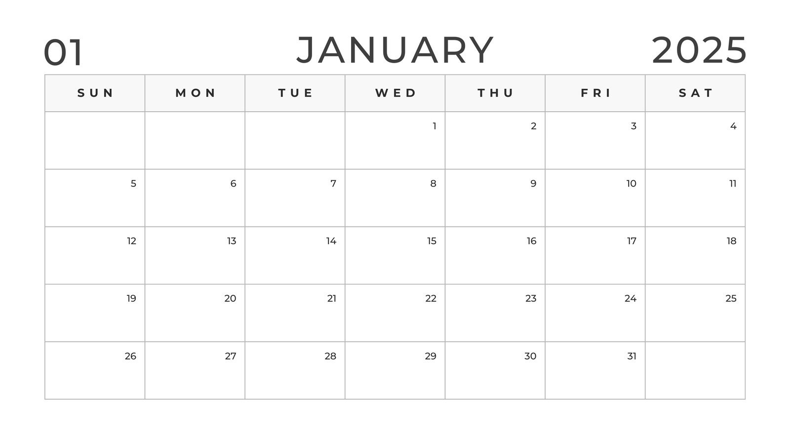 Free Printable Month By Month Calendar