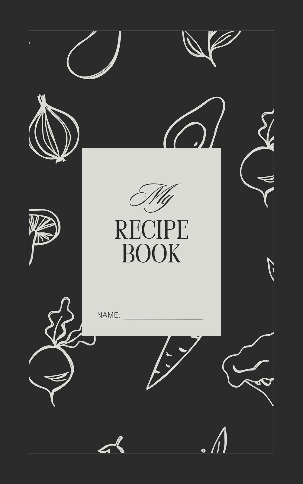 Free Printable Customizable Recipe Book Cover Templates Canva