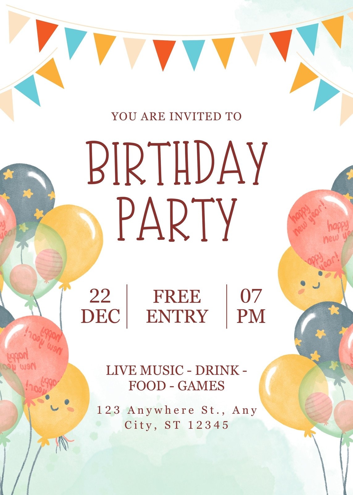Free Printable Editable Kids Party Invitation Templates Canva