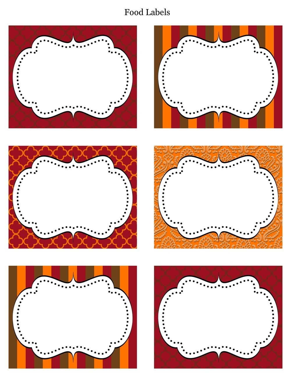 Free Printable Food Tags Printable Party Favors Free Printable Food Tags Printable Party Favors