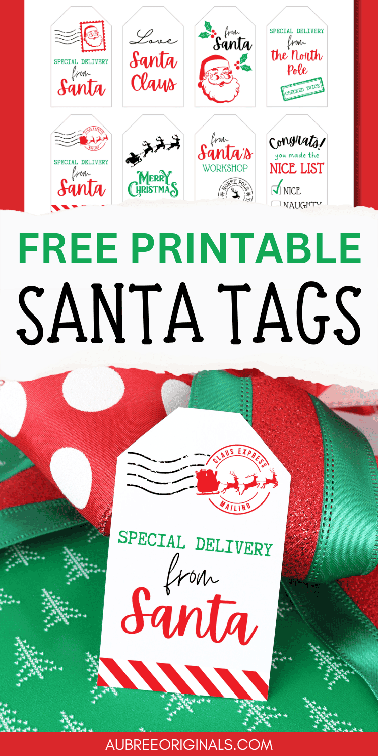 santa gift tags free printable
