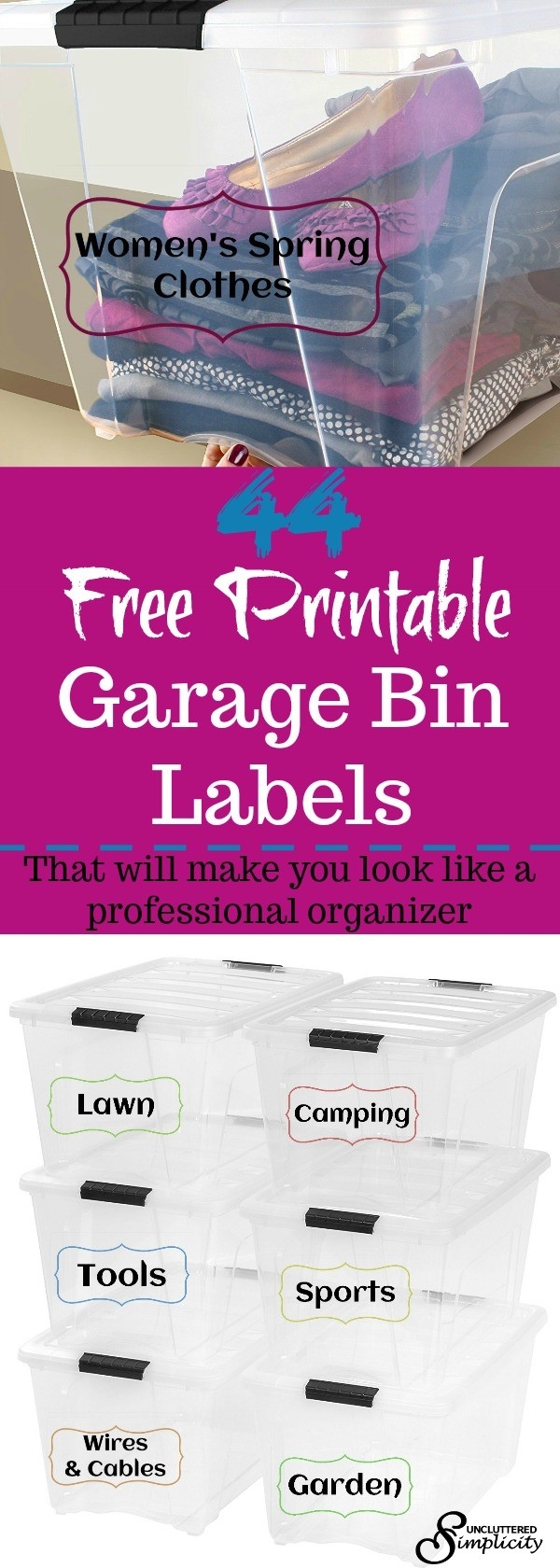 Free Printable Garage Bin Labels That Will Make You Look Like A Pro Organize Declutter