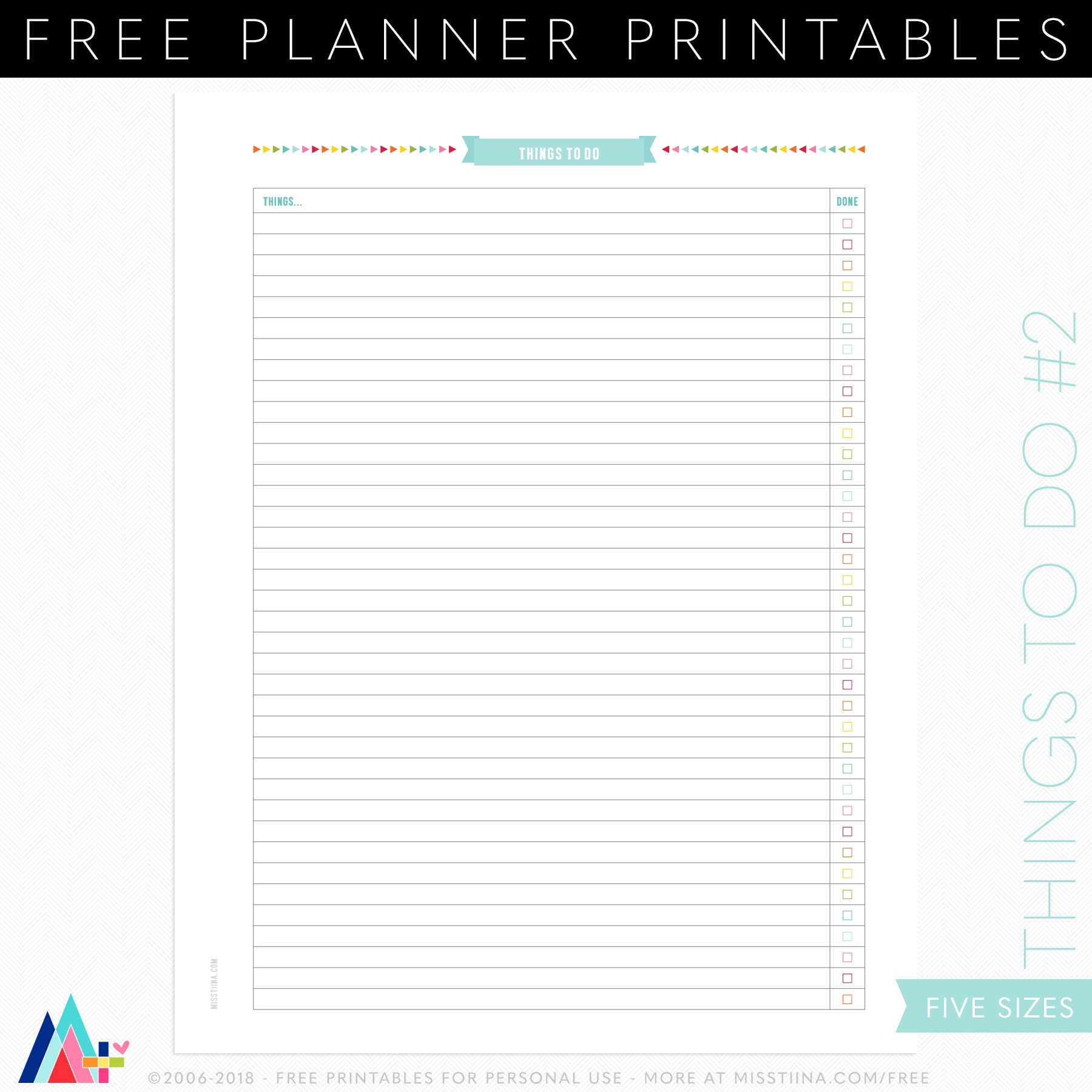 free printable planner pages